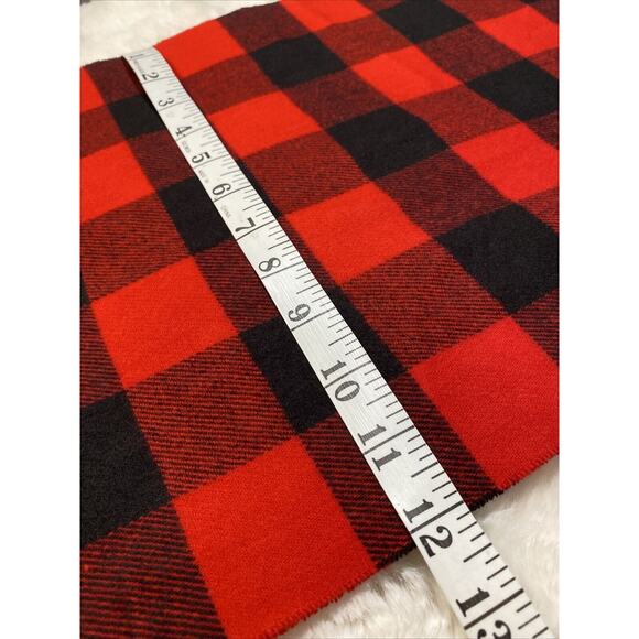 Red‎ Black Buffalo Plaid Cashmere Scarf Winter Warm Fringe Unisex Timeless - Picture 4 of 5